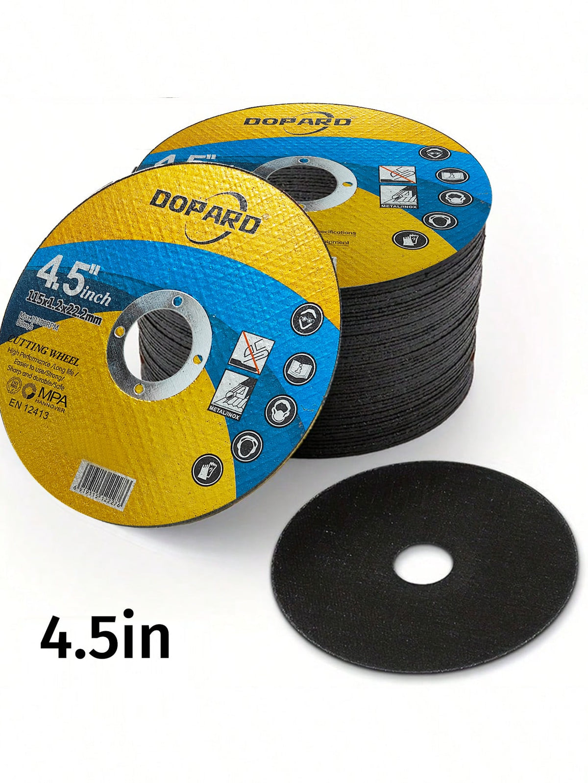 5pcs 4.5 Inch Metal Cutting Discs- Double Layer Mesh Resin Abrasive Wheel, 1.2mm Thick, Stainless Steel Cutting Blade, Improve Cutting Efficiency