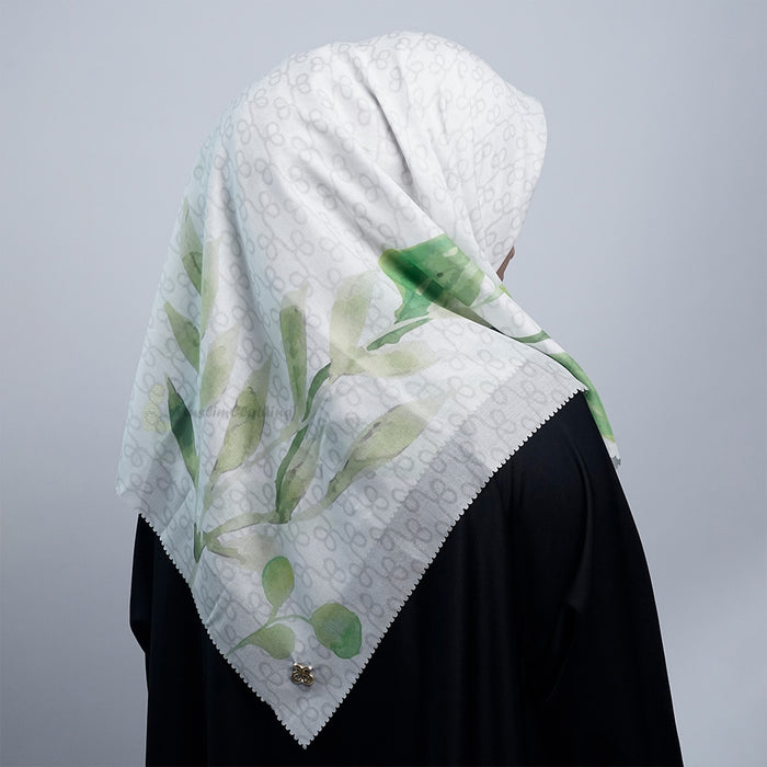 Aisyah Scarves® White Aranya Series Ultrafine Voal Scarf Hijab