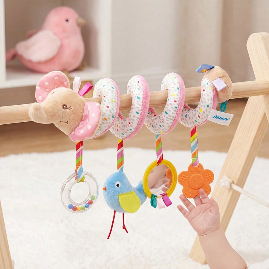 Baby Stroller And Car Seat Toys, Donkey And Elephant Plush Decor, Suitable For Newborn Boys And Girls, Baby Holiday Essentials, 0-12 Months Plush Sensory Activity Toys, Baby Baptism Birthday Gifts, Ch