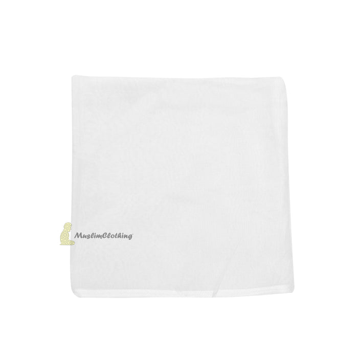 Plain White Muslim Men's Soft Lightweight Shawl Scarf Voile Almas