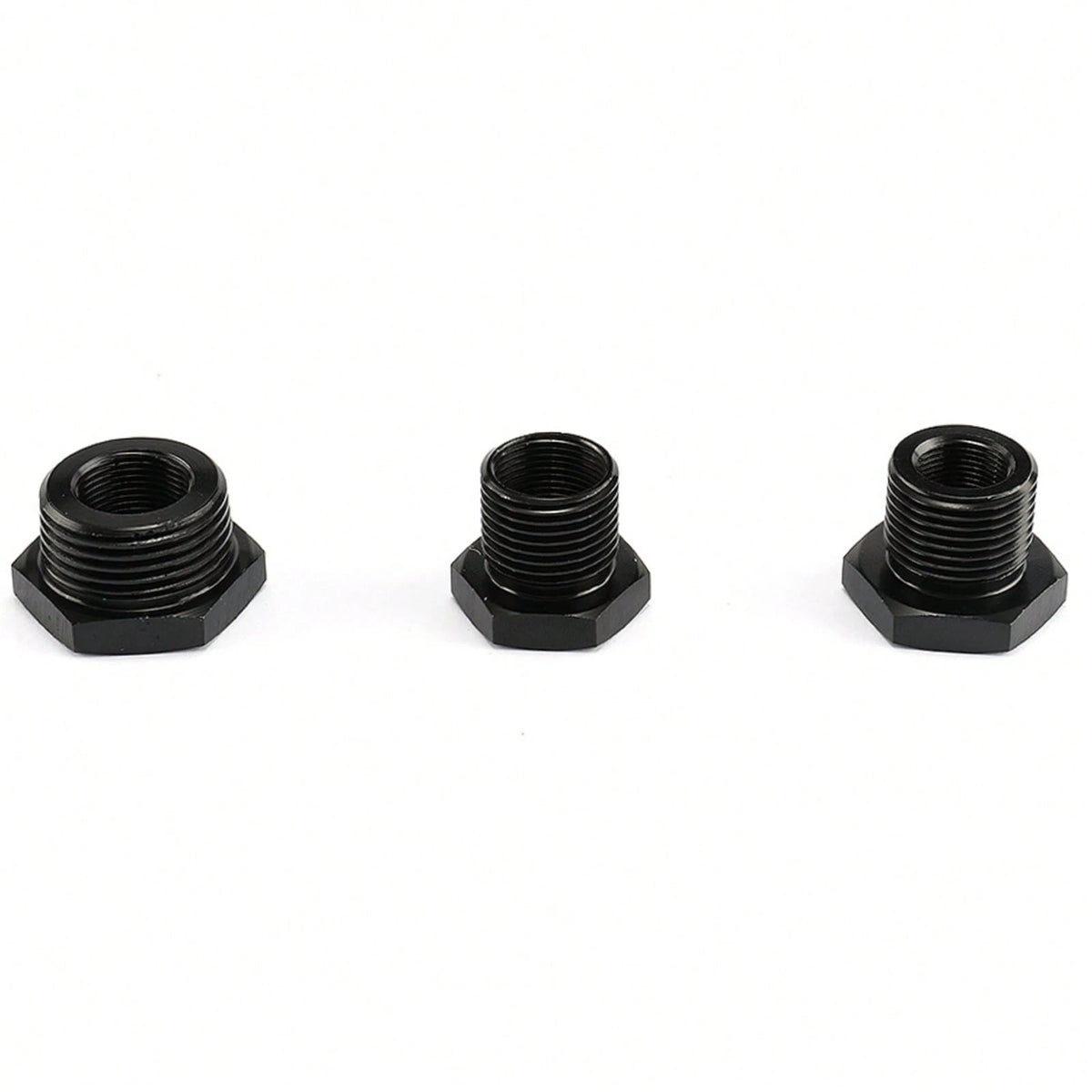 Precision-Cut 3-Pack Oil Filter Thread Adapters, Anti-Corrosion 1/2-28 To 3/4-16/13/16-16/3/4-16, Leak-Proof Engine Oil Filter Connector, Universal Fit