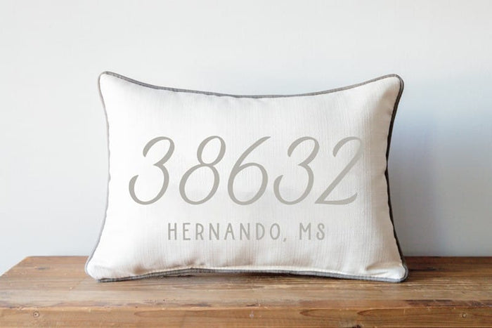 06410 Neutral Zip Code Pillow 06410 Neutral Zip Code Pillow Home