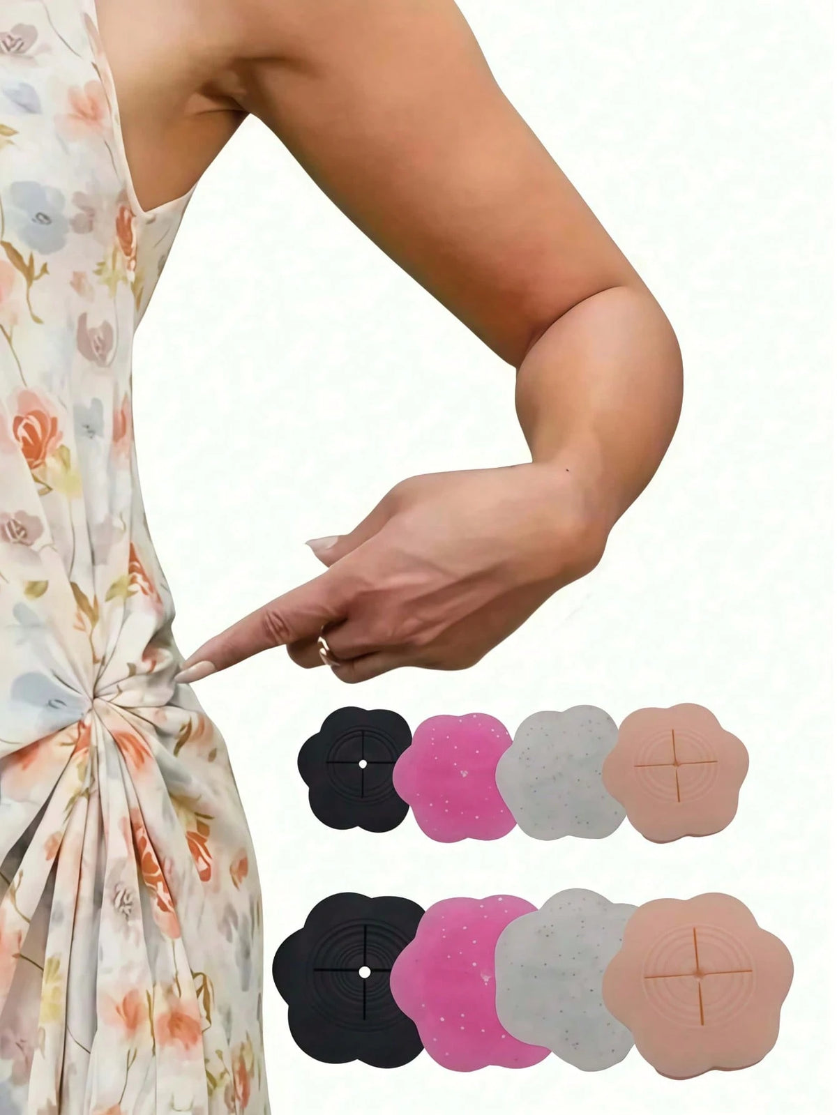 1/2/4pcs Women's Multi-Function Clothing Buttons, Double-Sided Fixation, Clothing Fixing Accessories Waistline Buckle Fix Short Sleeve Or Skirt Clothing Fixing Buttons