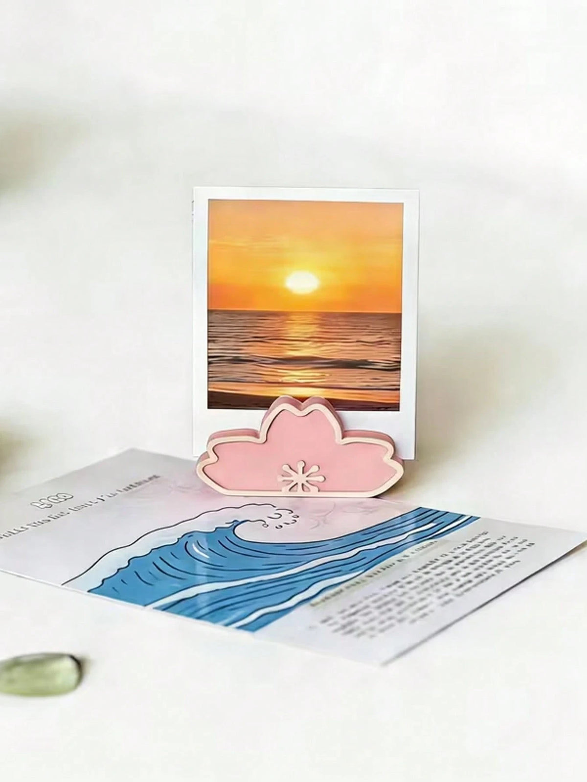 1 Set Floral Decorative Photo Frame, Desktop Photo Frame With Floral Design, Card Display Stand, Cute Desktop Decor, Suitable For Office And Bedroom, Perfect Gift For Home Decoration