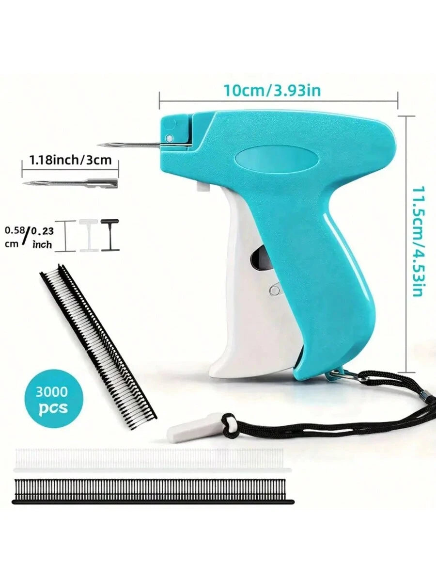 1 Set Instant Fix Micro Stitch Gun- 3000pcs Plastic Needles Portable Clothing Repair Tool For Quick Hemming, Quilt Folding, Labeling And Various Clothing Repair Work