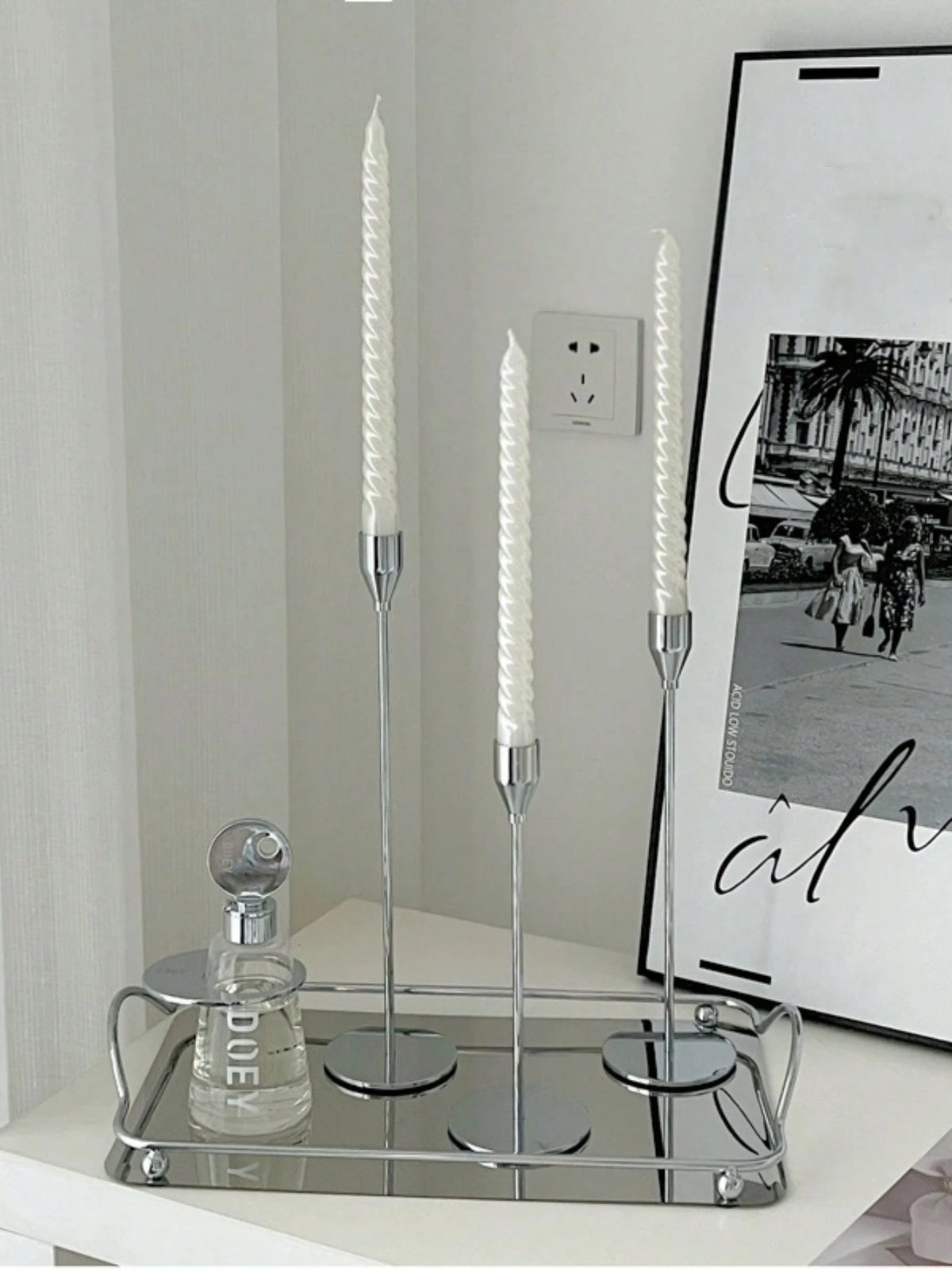 10-Inch 2.0*25cm White Taper Candle Set (4pcs), Real Dripless Taper Candles, 8-Hour Clean Burning Candle Sticks, Elegant Dinner Candles, Wedding Candles