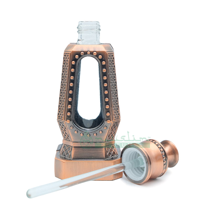 10 ml Sultan Oud Perfume Oil in Dubai Design Antique Copper 4-Sided Crystal Dipstick Bottle