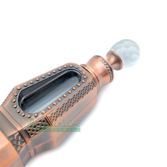10 ml Sultan Oud Perfume Oil in Dubai Design Antique Copper 4-Sided Crystal Dipstick Bottle