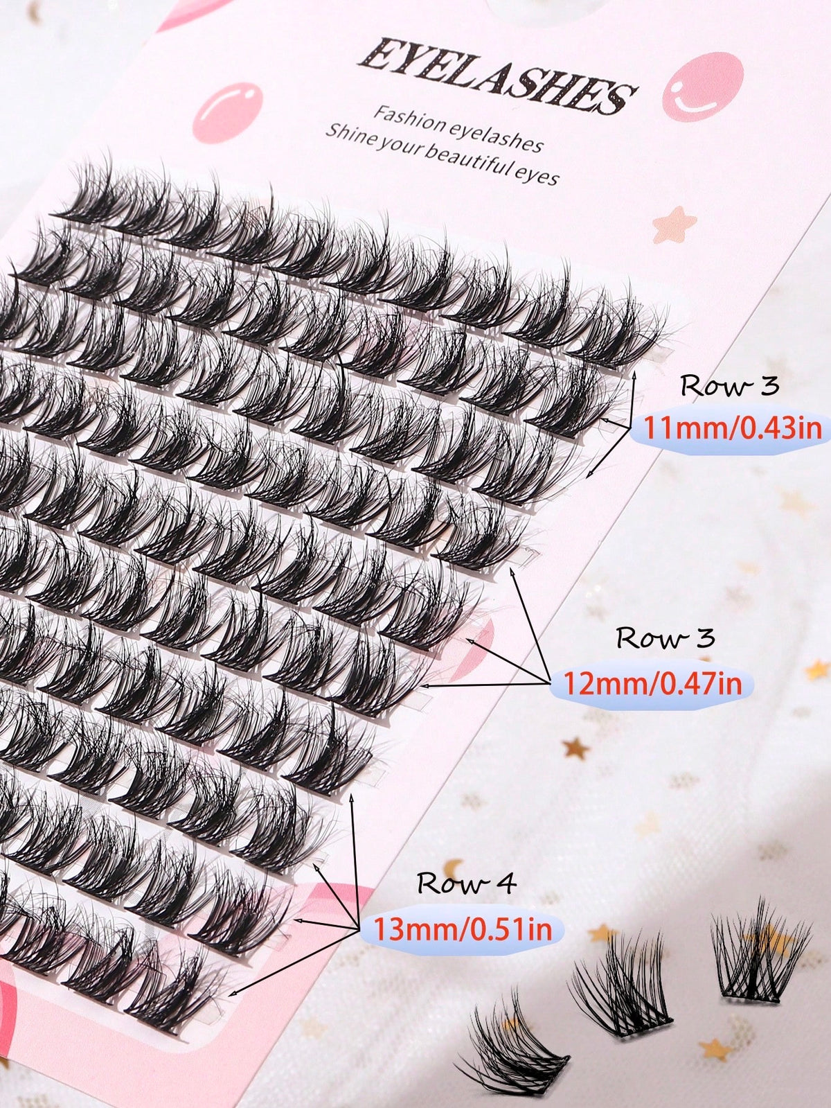 100pcs/Pack C-Curl Fluffy 3D Volume False Eyelashes, New Single Cluster C-Curl Natural Criss-Cross Fake Lashes, Party Cosplay Eyelash Extensions, Eyelash Clusters, Individual False Lashes