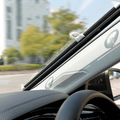 1pc Auto Retractable Car Sunshade, PVC Insulated Roll-Up Sun Protector, Car Adsorption Shade Light Shield- Anti-UV & Heat Insulation Curtain, Easy Sticker Installation, Suitable For Most Models, Heat