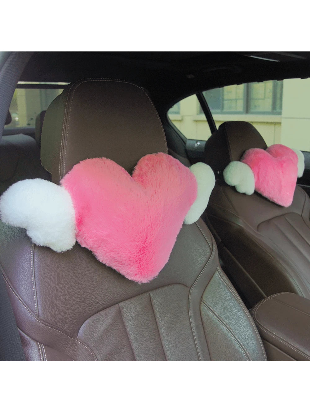 1pc Car Headrest Pillow, Heart Shaped Soft Plush Neck Pillow,Car Pilow,LOVE,Car Accessories,Valentines Gifts