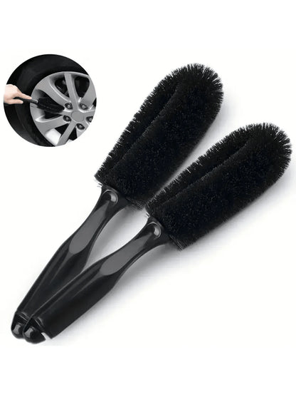 1pc Car Wheel Brush, Car Washing Brush, Tire Brush, Dedicated Cleaning Tool, Tire Rim Cleaning Brush, Multi-Functional Car Brush