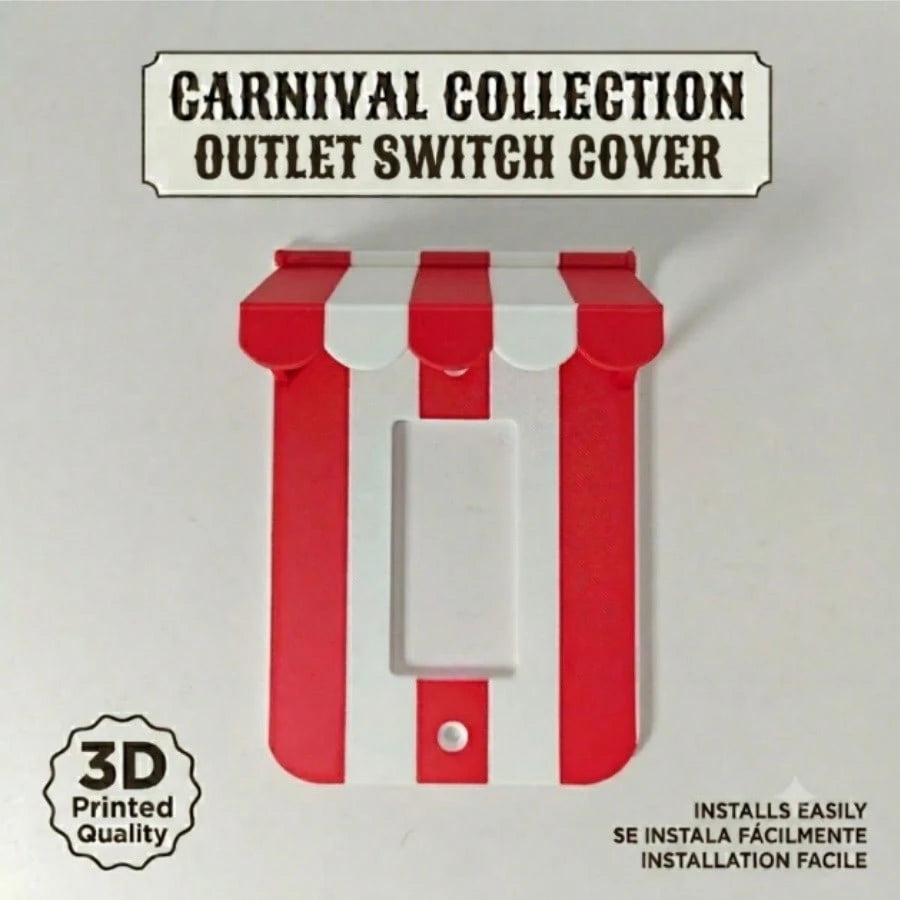 1pc Carnival American Style Wall Switch Decorative Cover Plate, Fun Light Switch- Creative 3D Switch Panel, Decorative Light Switch Cover- Unique Wall Art Decoration- Easy To Install, Wall Decorati