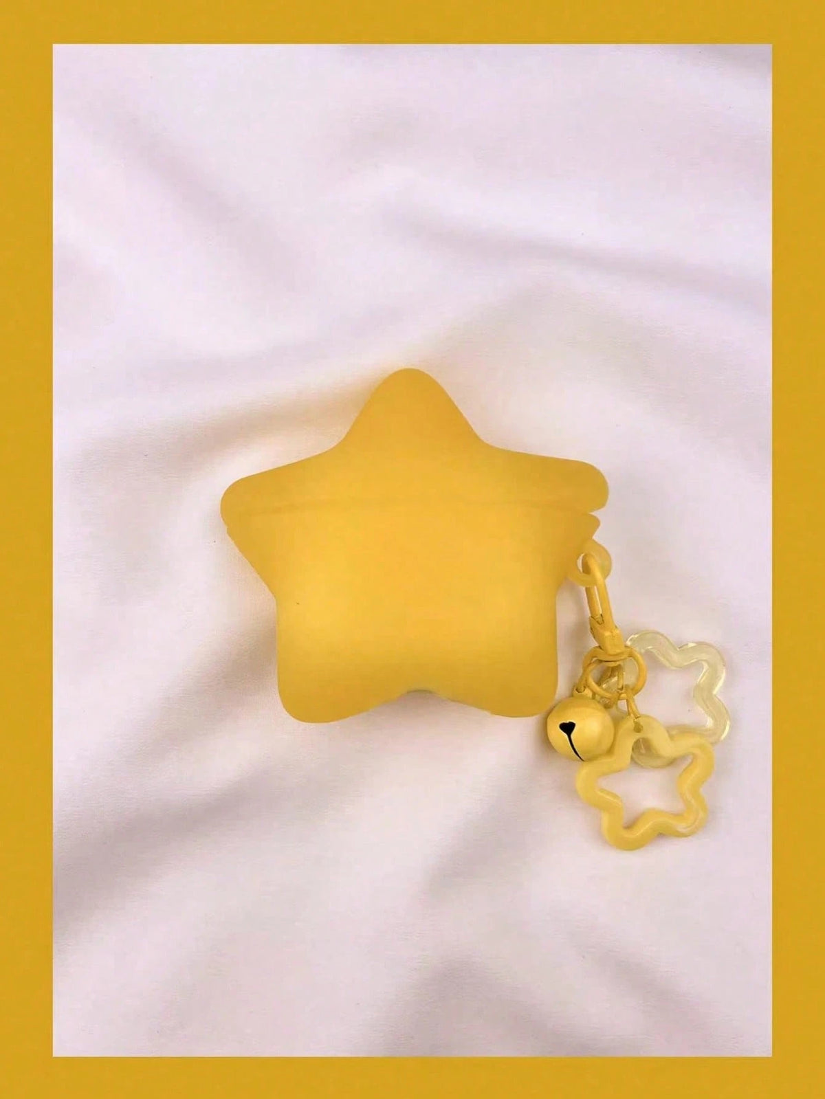 1pc Creative Fluorescent 3D Star-Shaped Earphone Protective Case With Star Pendant, Soft Silicone Shockproof Protective Cover, Suitable For AirPods 4/1/2/3/Pro/Pro2/Pro3, Wireless Bluetooth Earphone S