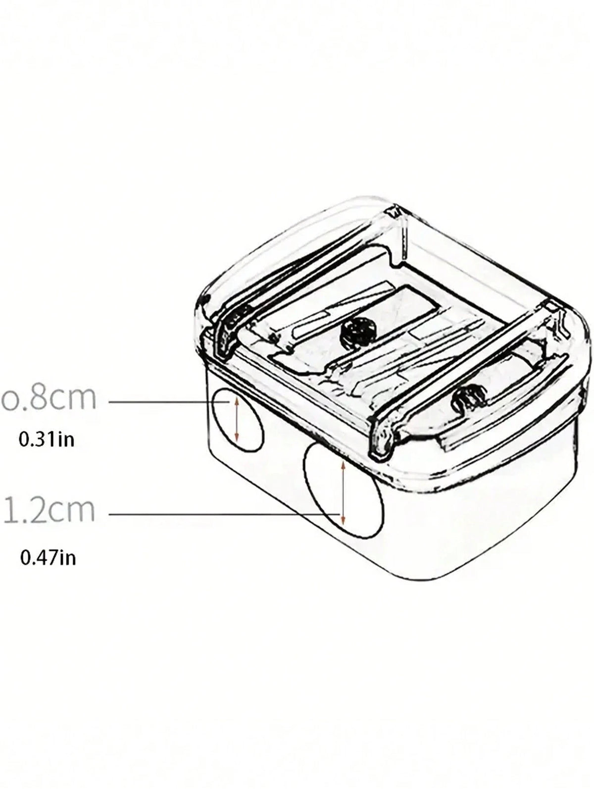 1pc Dual Hole Pencil Sharpener For Eyeliner, Eyebrow Pencil And Cosmetic Pencils, Mini Portable Multifunctional Pencil Sharpener,Makeup,Cheap,Room Decor,Vanity,Travel,Bedroom,Makeup Accessories,Cheap