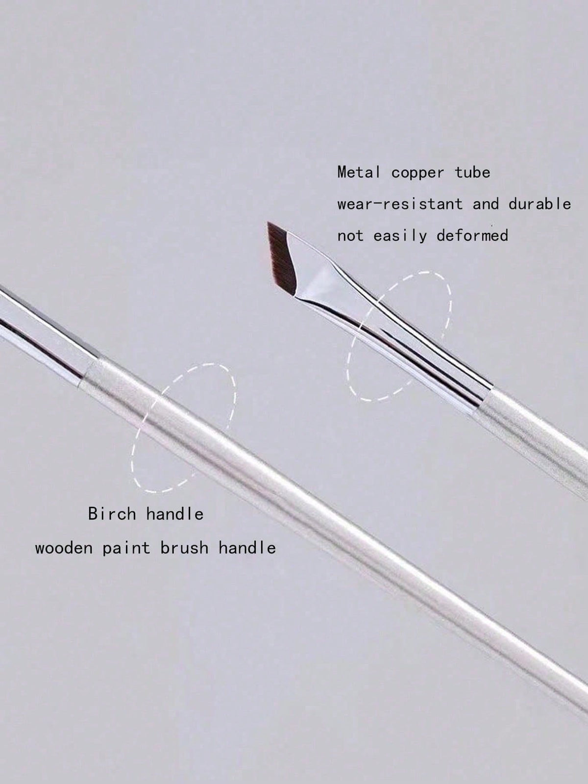 1pc Eyeliner Brush With Ultra-Fine Angled Tip, Flat Angled Brow Brush, Precision Detail Brush, Suitable For Eye And Under-Eye Makeup,Eyebrow Brush,Eyeshadow Brush,Spoolie,Spoolie Brush,Giveaways