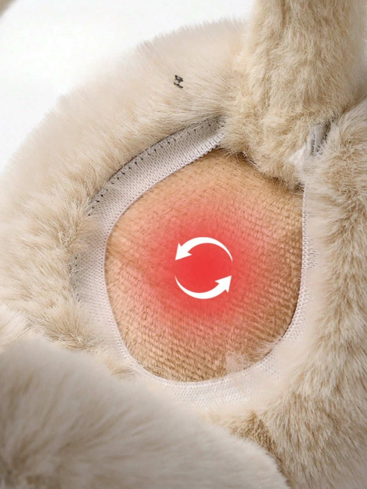1pc Foldable Fluffy Ear Warmers, Cute & Fashionable, Suitable For Winter Use