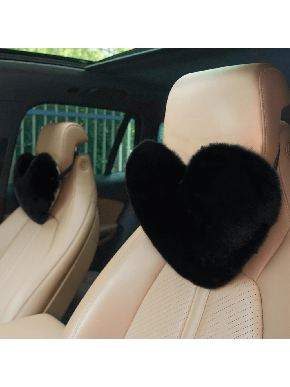 1pc Heart-Shaped Plush Car Neck Pillow, Car Stuff For Woman, LOVE, Valentines Gifts