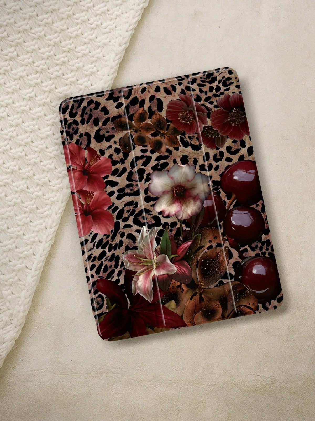 1pc Leopard Floral Pattern Flat Protective Case, Compatible With 10.2 Inch 2021/2020 10th/9th/8th Gen, (A16) 11 Inch 11th Generation 2025, Compatible With Samsung Galaxy Tab A8 10.5 Inch 2022, Tabl