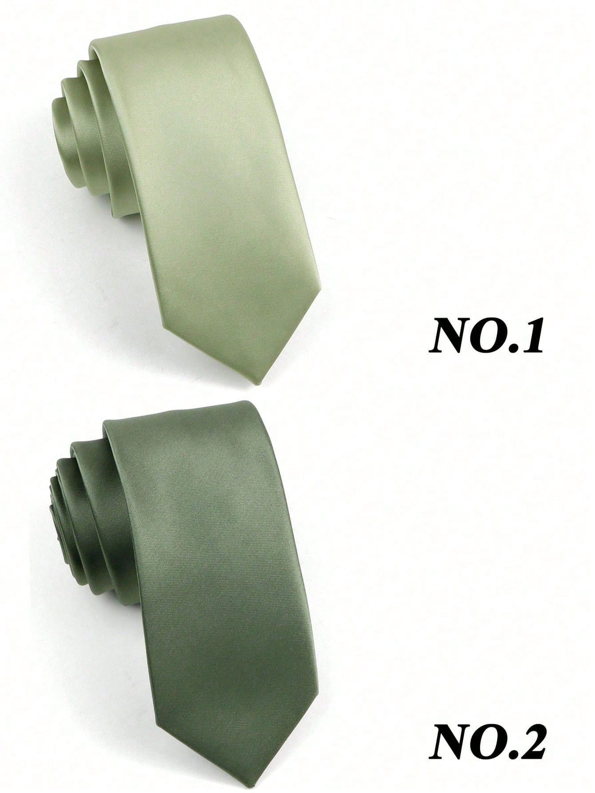 1pc Men's Sage Green Tie (5cm Wide Narrow Tie), Satin Soft Slim Fit Tie, Suitable For Weddings, Parties, Gatherings And Other Occasions