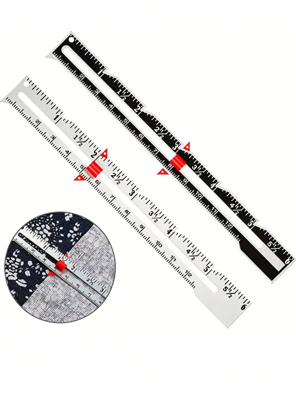 1pc Metal Sliding Gauge, Sewing Measuring Tool, Sewing Gauge, Suitable For Quilting And Sewing, Sewing Accessories, Sewing Supplies