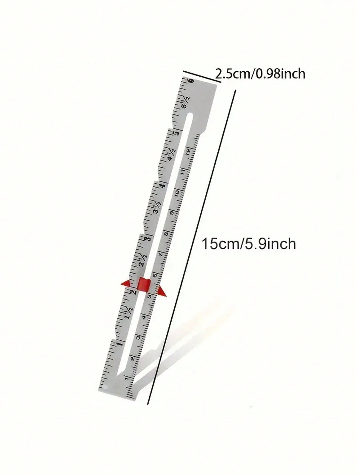 1pc Metal Sliding Gauge, Sewing Measuring Tool, Sewing Gauge, Suitable For Quilting And Sewing, Sewing Accessories, Sewing Supplies