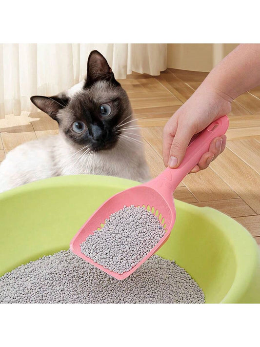 1pc New Cat Litter Scoop, Practical Pet Cleaning Tool For Kitty Litter Box, Large Size Plastic With Small Holes, Pet Pooper Scooper For Cat Litter Box