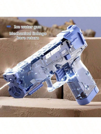 1pc New Hot-Selling Manual Water Gun Toy, Rapid-Fire Mini Water Gun For Summer Beach, Outdoor Game Toy, Transparent Shell Water Gun, Outdoor Interactive Game Toy, Birthday Gift, Holiday Gift