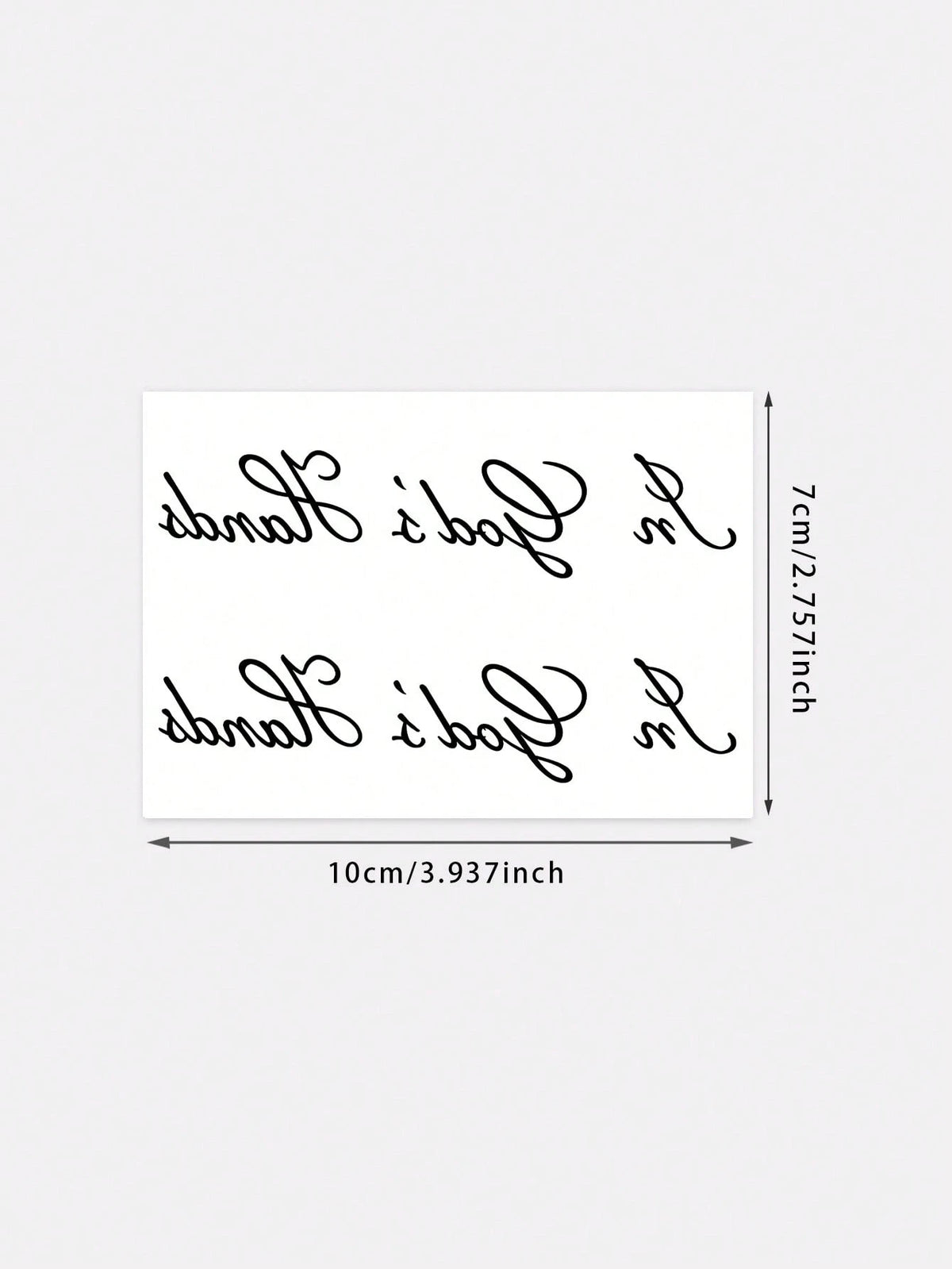1pc Retro Script English Short Sentence Double-Design Temporary Tattoo Sticker With Simulated Tattoo Design, Suitable For Travel, Music Festivals, Games, Graduation Gifts, Lasts For 3-5 Days