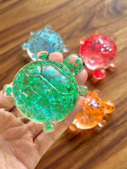 1pc Sugar Turtle Sensory Stimulating Toys, Shiny Turtle Squeeze Toys, Squeeze Sugar Ball Pressure Balls, Stimulating Toys, Summer Refreshing Game Toys, Party Snacks, Stress Relieving Toys, Birthday Gi