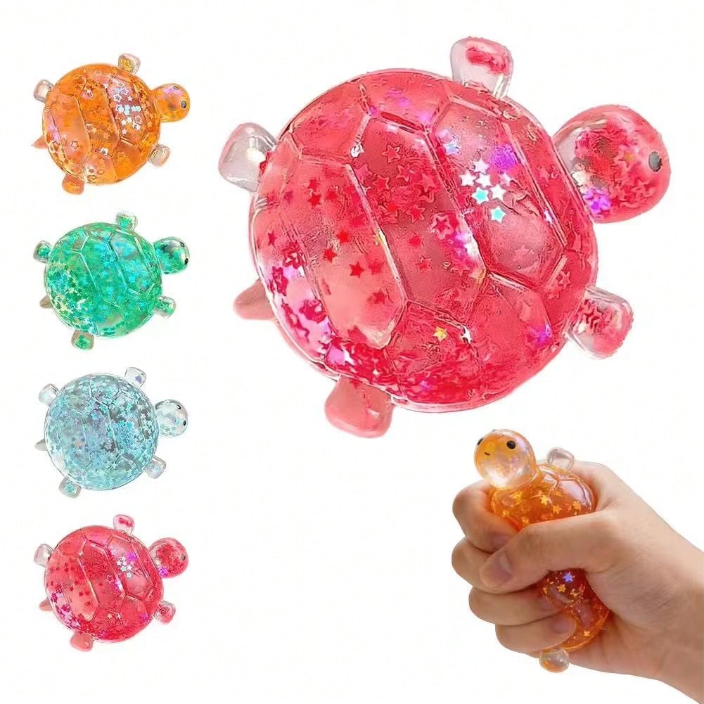 1pc Sugar Turtle Sensory Stimulating Toys, Shiny Turtle Squeeze Toys, Squeeze Sugar Ball Pressure Balls, Stimulating Toys, Summer Refreshing Game Toys, Party Snacks, Stress Relieving Toys, Birthday Gi
