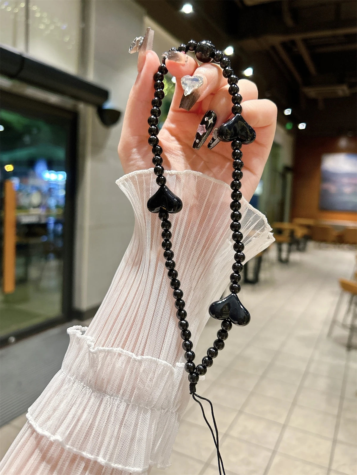 1pc Sweet & Cool Heart Shaped Accessory Strap For Phone Case, Wrist Band, Earphone, Etc. (Japanese & Korean Style) Gifts For Mother, Family, Friends, Birthday, Holiday Phone Charm, Phone Chain