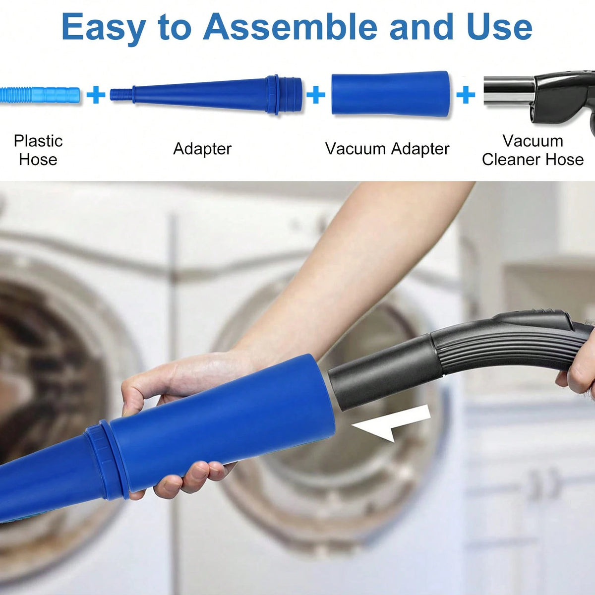 1set Dryer Vent Cleaner Kit, Efficient Deep Cleaning, Removes Lint With Power Washer And Vacuum Hose Attachment