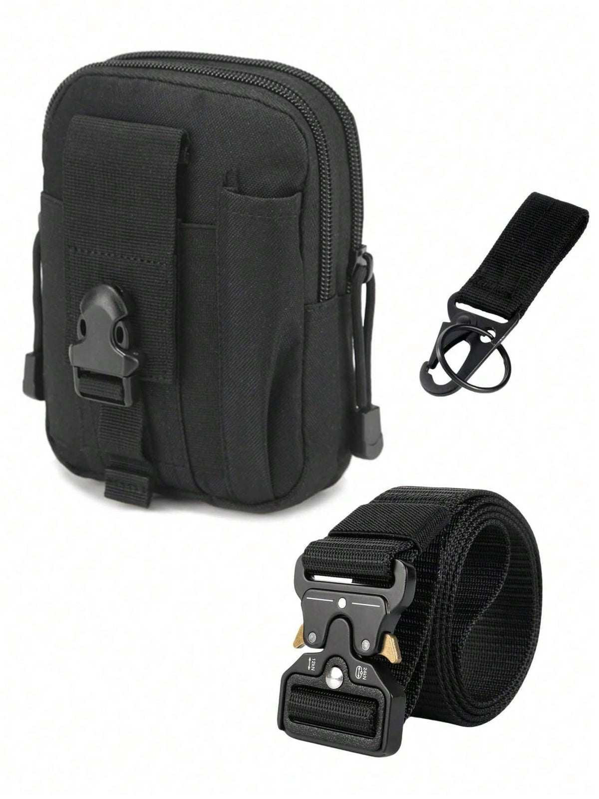 2-In-1 Tactical Waist Belt With Pouch- High-Strength Nylon Material, Adjustable Buckle- Multifunctional Outdoor/Hiking Survival Gear- Essential For Autumn Adventure, Holiday Camping Gift, Thanksgiv