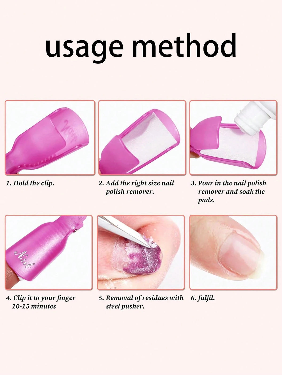 20/10/5pcs Reusable Nail Polish Remover Clips, Gel Polish Soak-Off Clips, Nail Polish Removal Tools. Nail Removal Clips, Nail Removal Caps, Nail Polish Gel Removal Finger Caps.