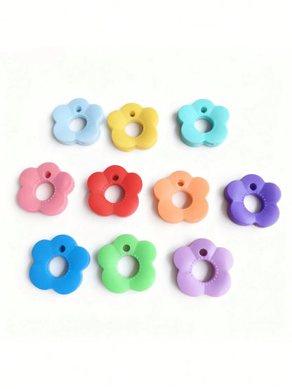 20/16/12/8/6/3/1pc Colorful Flower Keycaps (With Labels), Color-Coded Keycap Covers, Suitable For Home/Office Keyboards; Soft-Touch Keycap Covers With Identification Labels For Quick Key Identificatio