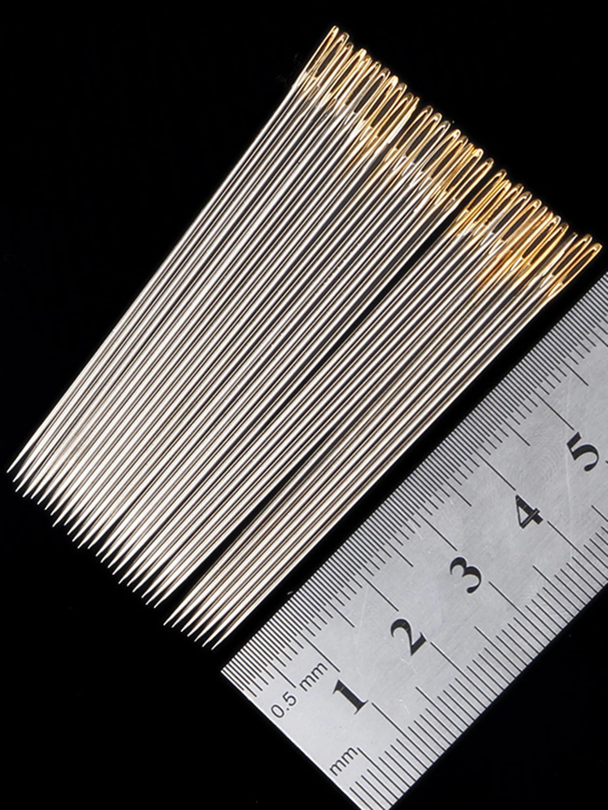 25pcs Gold Tail Big Eye Hand Sewing Needles