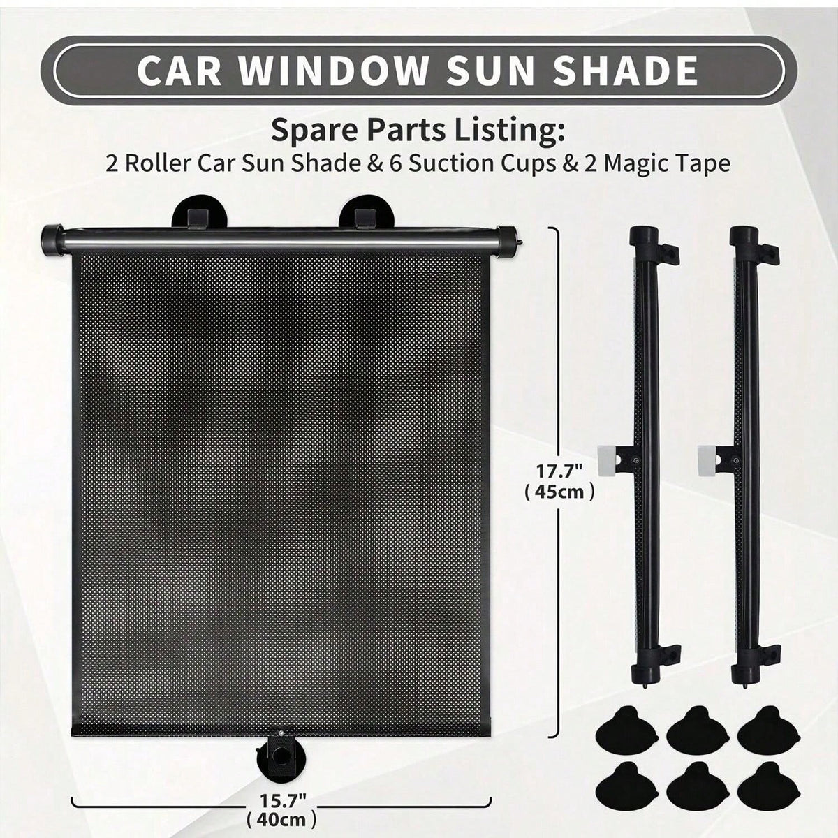 2pcs/1pc Retractable Car Sun Shade, Universal Polka Dot Design- 2 Packs: UV & Heat Blocking, Glare Reduction, Adjustable, A Must-Have For Holidays, Summer, Travel