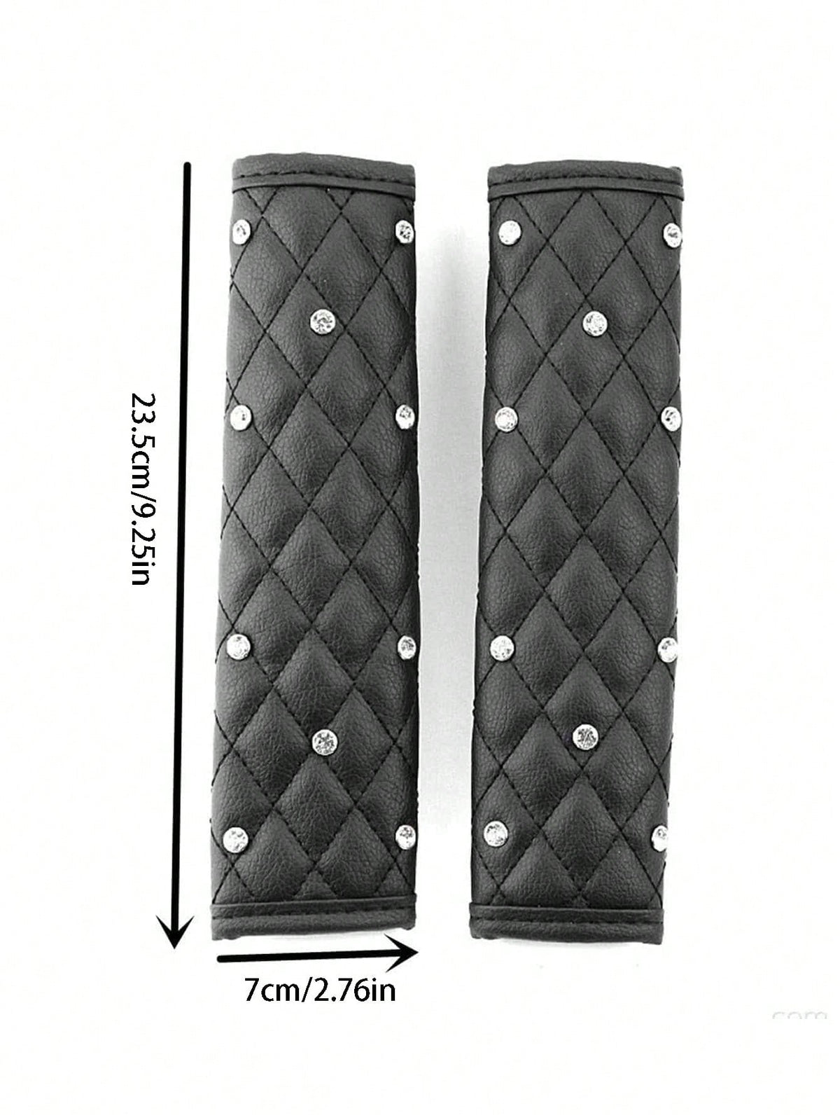2pcs Car Diamond Shoulder Protector Pads, Leather Car Anti-Pinch Protection Covers