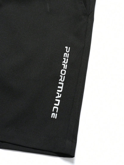 2pcs Men's Sports Shorts With Drawstring Waist And Side Pockets, Suitable For Running, Basketball, Fitness And Other Sports, Athleisure
