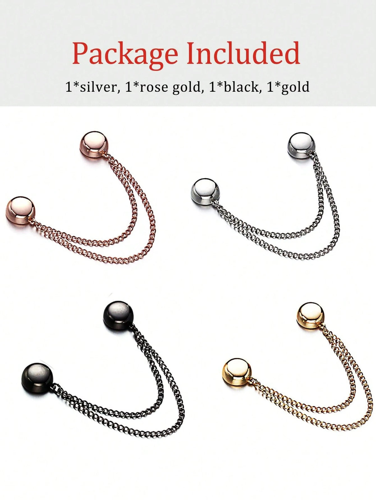 2pcs Multifunctional Magnetic Clothespin, New Magnetic Clothespin, Powerful Turban Magnet With Chain, Shirt Clip Clothespin, Women's Dress Fashion Accessory For Tightening T-Shirt Hems, Collar Hems An
