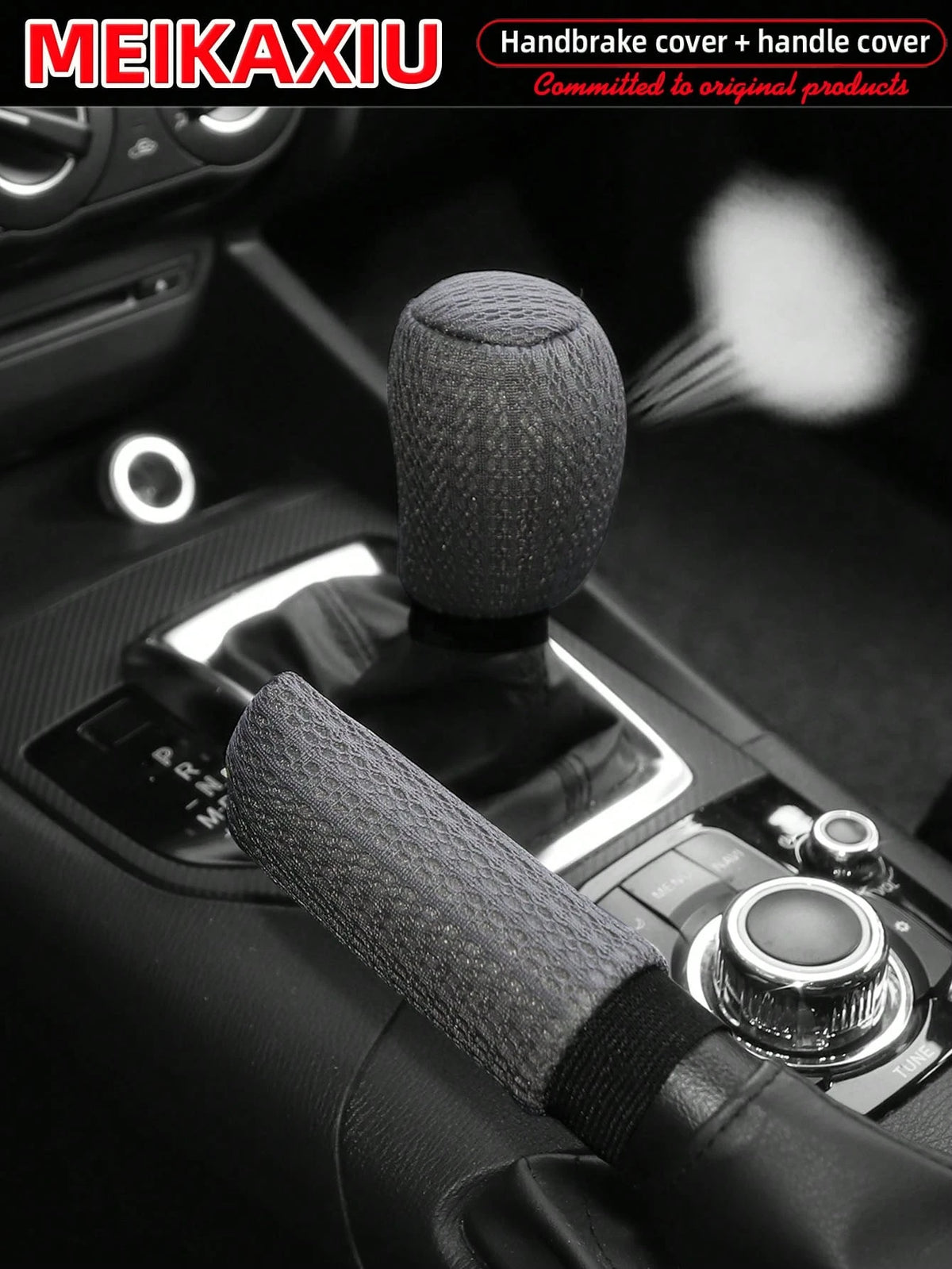 2pcs/Set New Breathable Summer Mesh Handbrake Gear Shift Cover Car Decorative Accessories