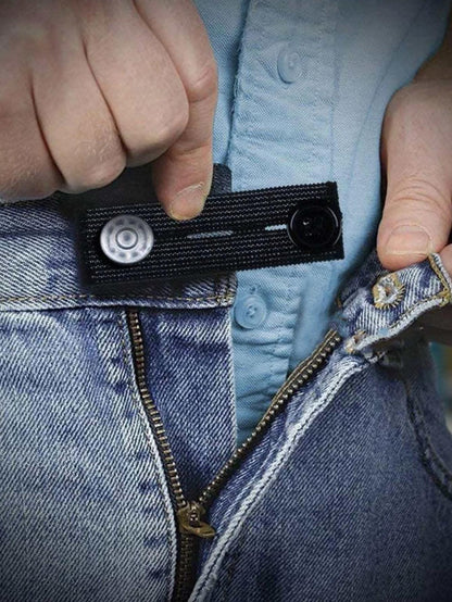 2pcs Waistband Extender Buckle, Elastic Adjustable Pants Extension, Maternity Pants Stretch Button