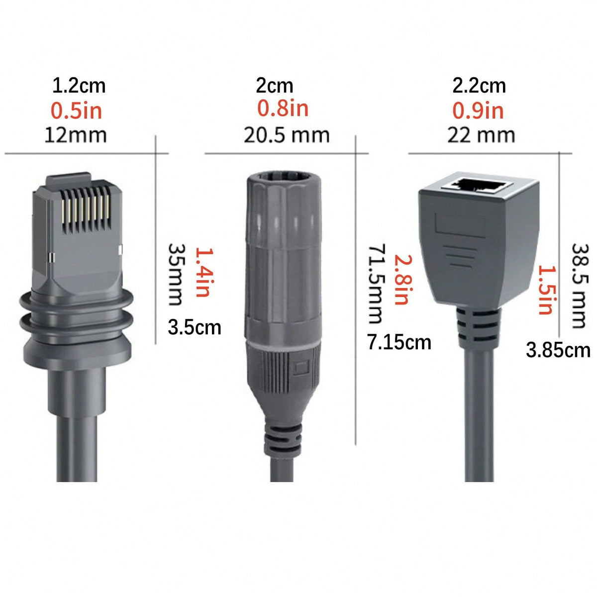 2x Ethernet Cable Adapter (Dish+Router) For Starlink Gen3 Satellite SPX To RJ45