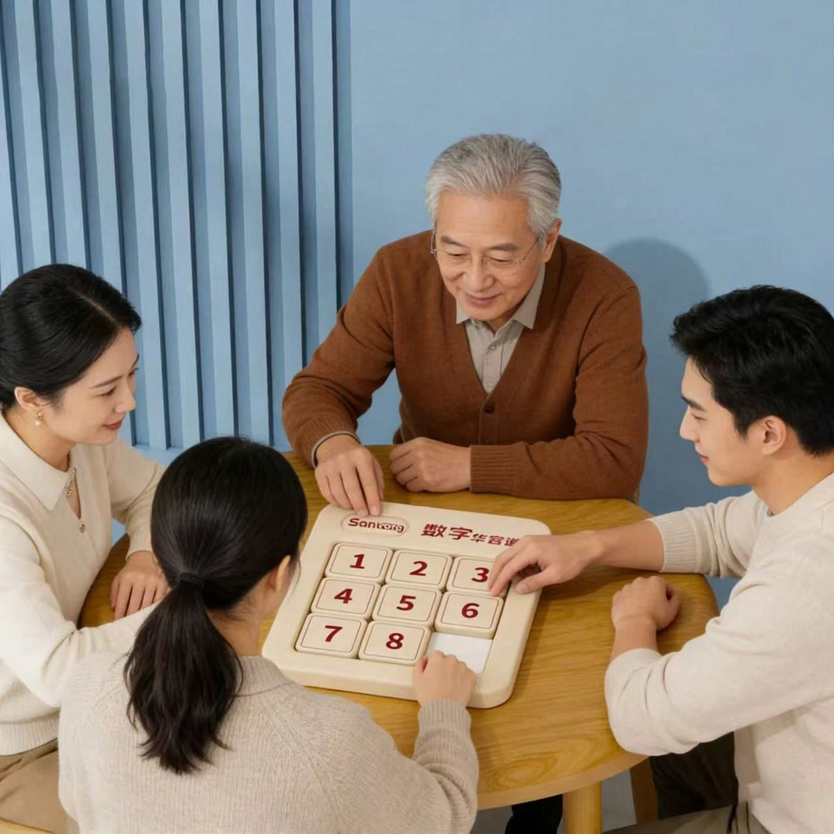 3*3 Number Sliding Puzzle Game, An Educational Game Suitable For Adults, Smooth Sliding Math Board Game, Suitable For Travel And Family Time