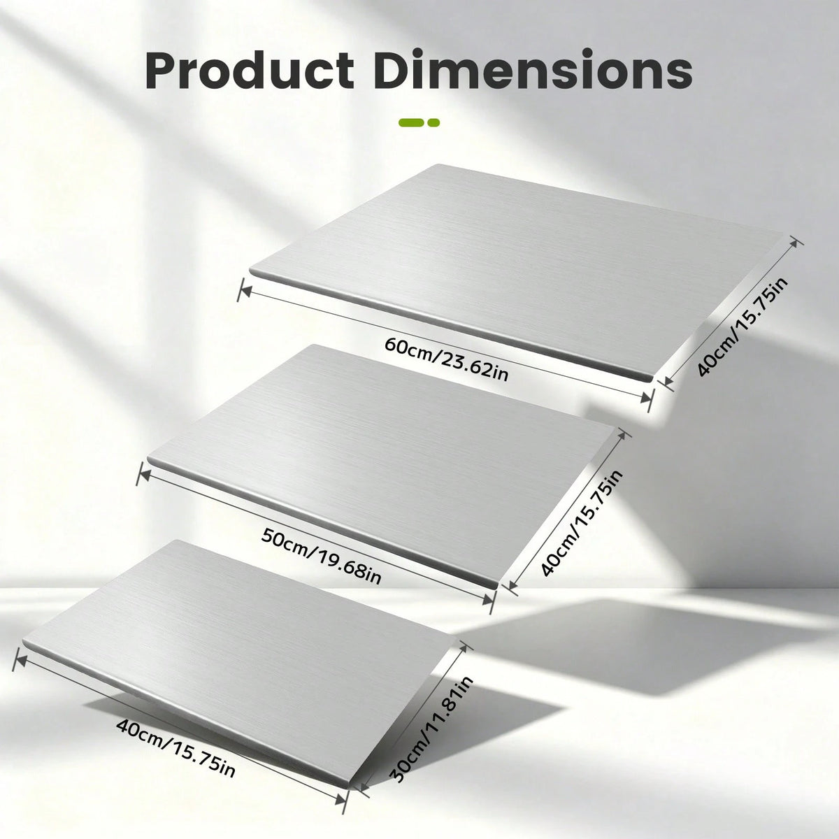 304 Stainless Steel Cutting Board Butcher Block Household Rolling Board Kitchen Supplies, Food Preparation, Meal Prep Tools, Modern Cutting Surface, Sleek Kitchen Tool, Rustresistant Material, Easy To