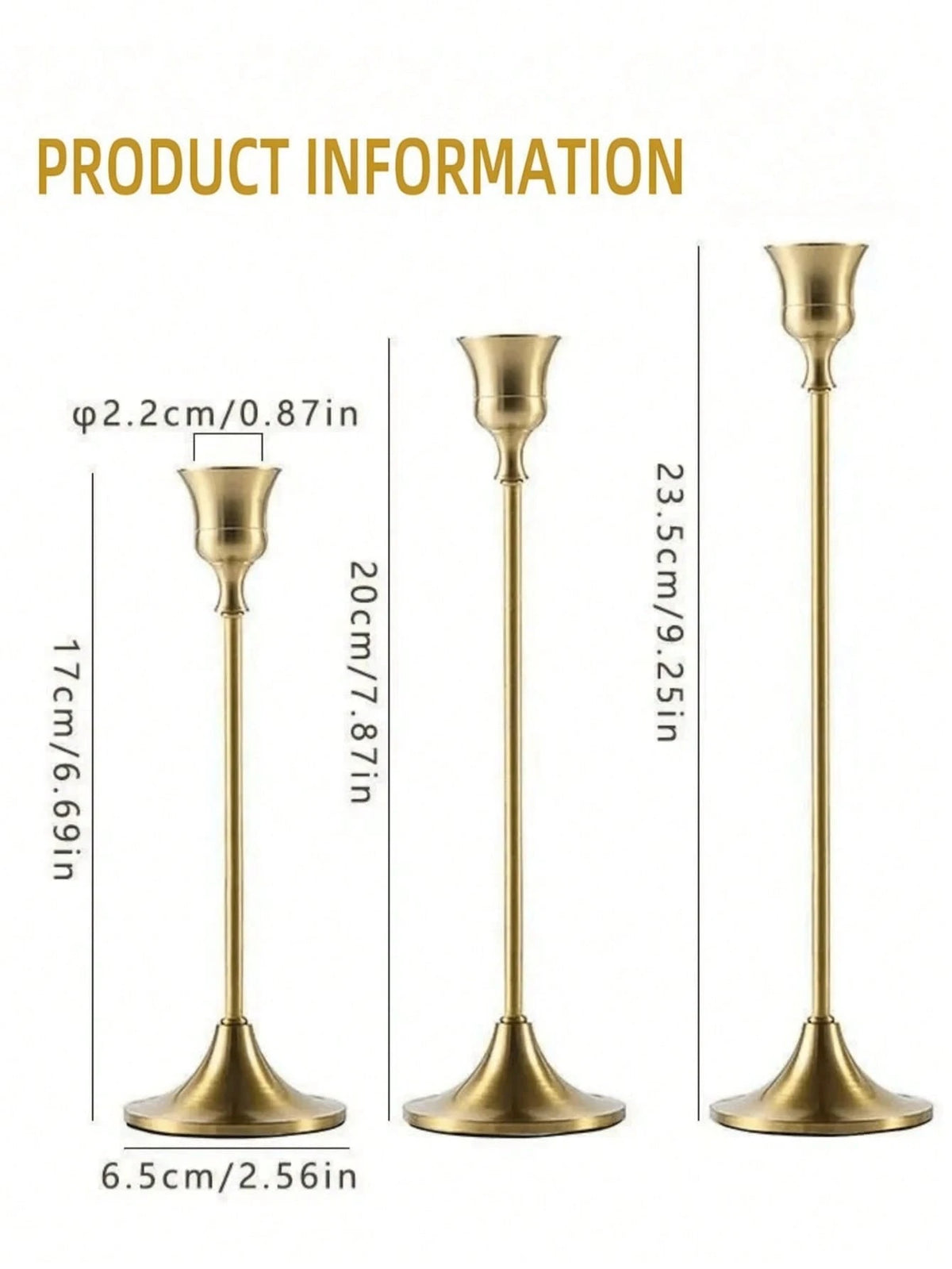 3pcs/6pcs/12pcs/Set Iron Taper Candle Holder,Decorative Candle Stand- Candlestick Holder For Wedding, Dinning, Party- Antique Brass,Fireplace Decor Candelabra Table Decor Pillar Candle Holder For We