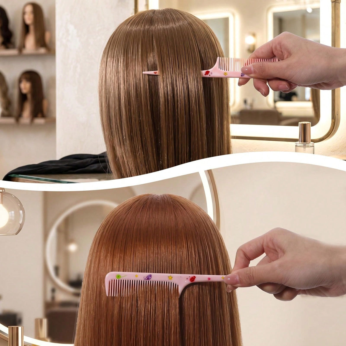 3pcs/Set Cute Cartoon Animal Children Mini Comb Set, Portable Travel Scalp Massage Detangling Comb, Gentle Anti-Tangle Styling Comb, Suitable For Boys And Girls Toddlers Daily Hair Care