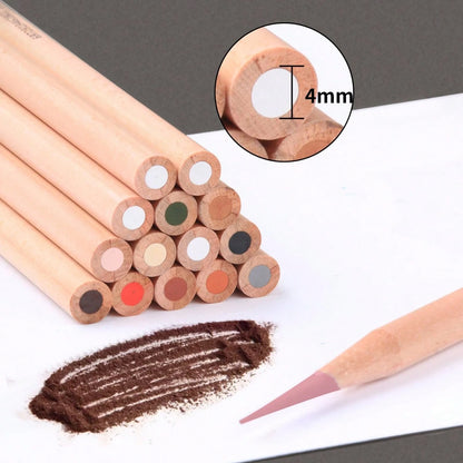 4/6/10/12/24-Piece Colored Charcoal And Sketching Charcoal Sets, Colored Charcoal, 10-Piece Sketching Set (Eraser, Pencil Sharpener, Charcoal Pencils Of Various Hardnesses), Art Student Pencils-Suitab