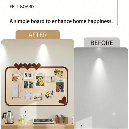 40x60cm Self-Adhesive Heart-Shaped Bulletin Board, Photo Wall Decor Background, Room Decor Memo Board, Suitable For Wall Decor, Office Memo, Desk Insulation, Birthday Home Decor, Back To School Room D